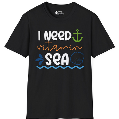 I Need Vitamin Sea Shirt T-Shirt – Black – Best Cruise Shirts