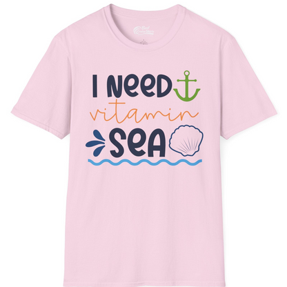 I Need Vitamin Sea Shirt T-Shirt – Light Pink – Best Cruise Shirts