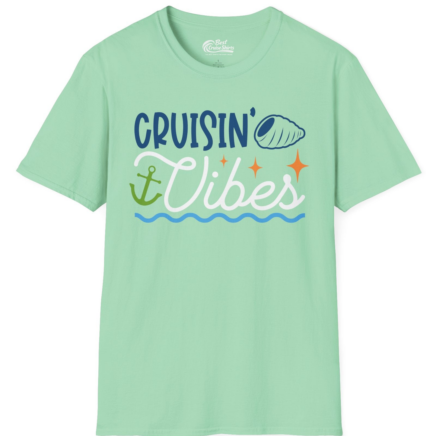 Cruisin Vibes Shirt T-Shirt – Mint Green – Best Cruise Shirts