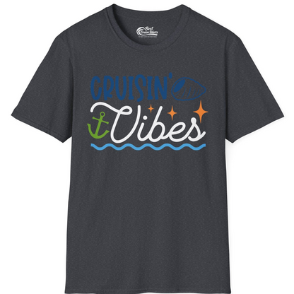 Cruisin Vibes Shirt T-Shirt – Dark Heather Grey – Best Cruise Shirts