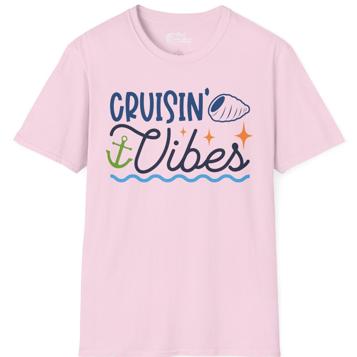 Cruisin Vibes Shirt T-Shirt – Light Pink – Best Cruise Shirts