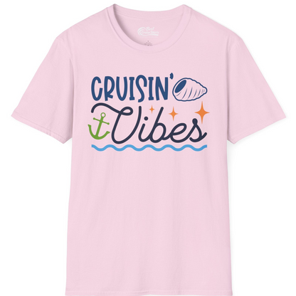 Cruisin Vibes Shirt T-Shirt – Light Pink – Best Cruise Shirts