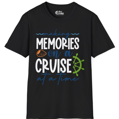 Making Memories on a Cruise Nautical Family Vacation Shirt — T-Shirt T-Shirt – Black – Best Cruise Shirts