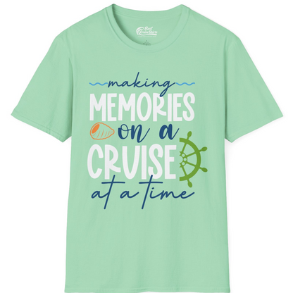 Making Memories on a Cruise Nautical Family Vacation Shirt — T-Shirt T-Shirt – Mint Green – Best Cruise Shirts