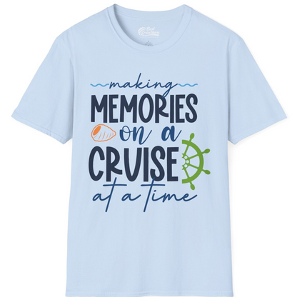 Making Memories on a Cruise Nautical Family Vacation Shirt — T-Shirt T-Shirt – Light Blue – Best Cruise Shirts