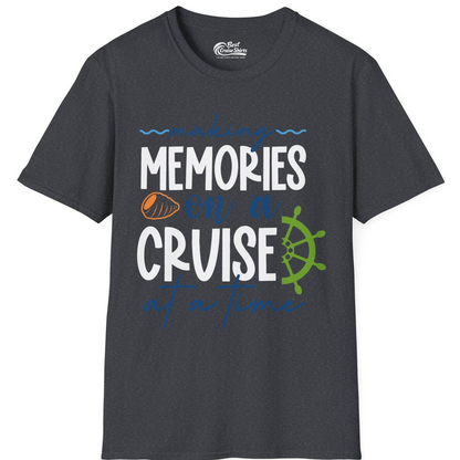 Making Memories on a Cruise Nautical Family Vacation Shirt — T-Shirt T-Shirt – Dark Heather Grey – Best Cruise Shirts