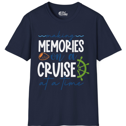 Making Memories on a Cruise Nautical Family Vacation Shirt — T-Shirt T-Shirt – Navy – Best Cruise Shirts
