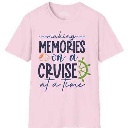 Making Memories on a Cruise Nautical Family Vacation Shirt — T-Shirt T-Shirt – Light Pink – Best Cruise Shirts