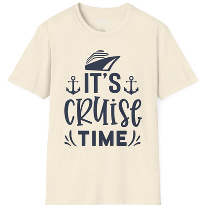 It’s Cruise Time Nautical Shirt With Anchors and Cruise Ship Graphic — T-Shirt T-Shirt – Natural – Best Cruise Shirts