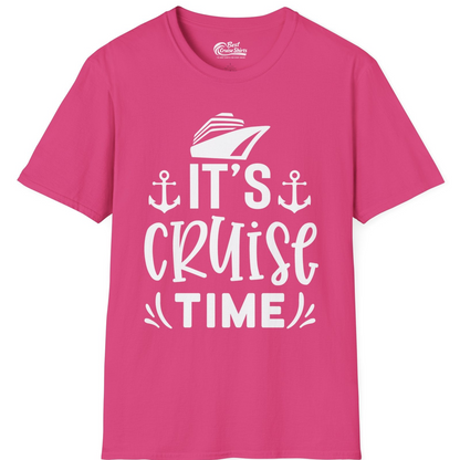 It’s Cruise Time Nautical Shirt With Anchors and Cruise Ship Graphic — T-Shirt T-Shirt – Heliconia – Best Cruise Shirts
