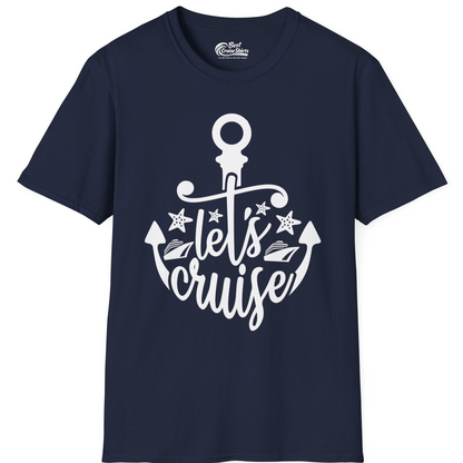 Let's Cruise Shirt T-Shirt – Navy – Best Cruise Shirts