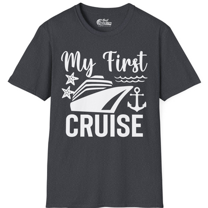 My First Cruise Shirt T-Shirt – Dark Heather Grey – Best Cruise Shirts