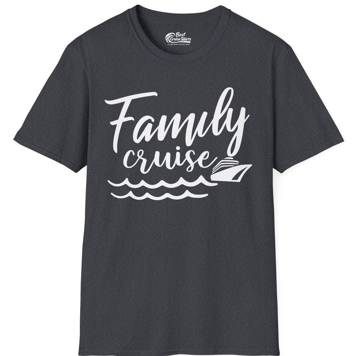 Family Cruise Shirt T-Shirt – Dark Heather Grey – Best Cruise Shirts