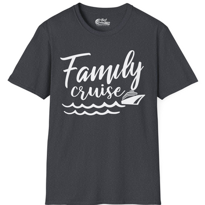 Family Cruise Shirt T-Shirt – Dark Heather Grey – Best Cruise Shirts