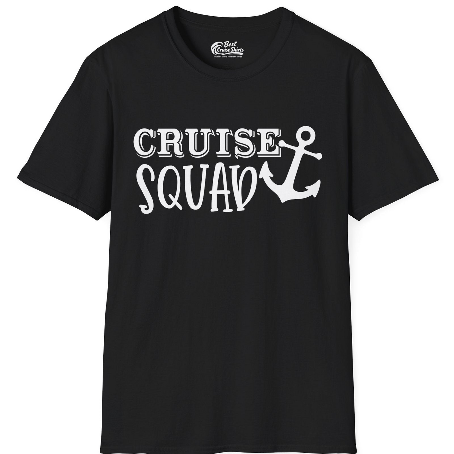 Cruise Squad Nautical Anchor Group Cruise Matching Shirt — T-Shirt T-Shirt – Black – Best Cruise Shirts