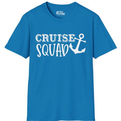 Cruise Squad Nautical Anchor Group Cruise Matching Shirt — T-Shirt T-Shirt – Sapphire – Best Cruise Shirts