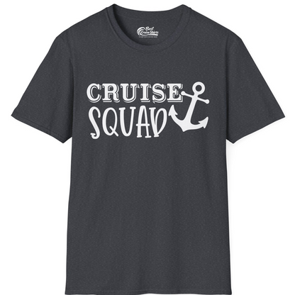 Cruise Squad Nautical Anchor Group Cruise Matching Shirt — T-Shirt T-Shirt – Dark Heather Grey – Best Cruise Shirts