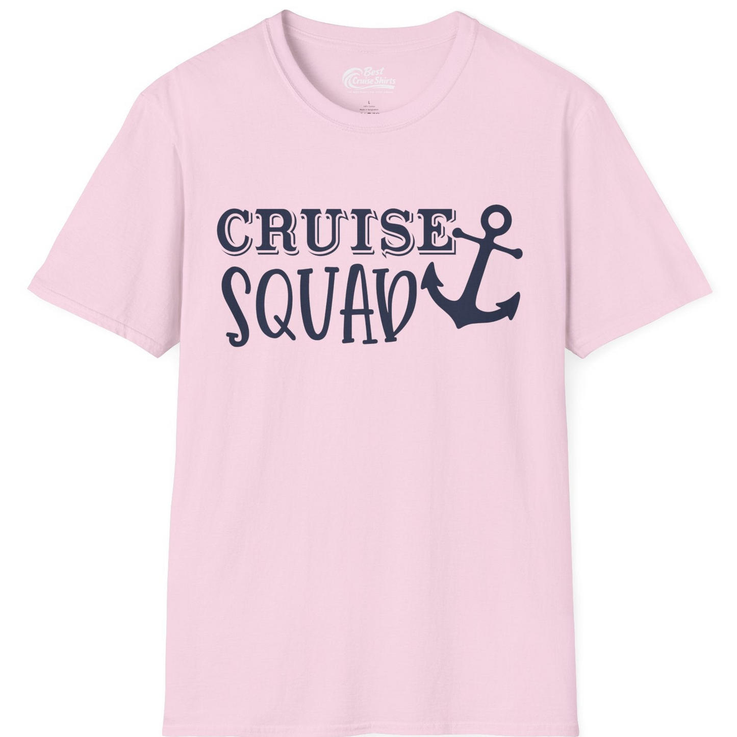 Cruise Squad Nautical Anchor Group Cruise Matching Shirt — T-Shirt T-Shirt – Light Pink – Best Cruise Shirts