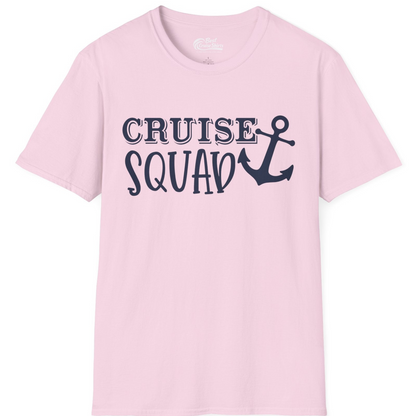 Cruise Squad Nautical Anchor Group Cruise Matching Shirt — T-Shirt T-Shirt – Light Pink – Best Cruise Shirts