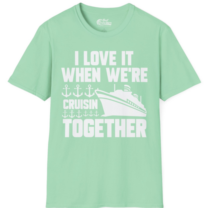 Cruisin Together Nautical Anchors Group Cruise Ship Shirt — T-Shirt T-Shirt – Mint Green – Best Cruise Shirts
