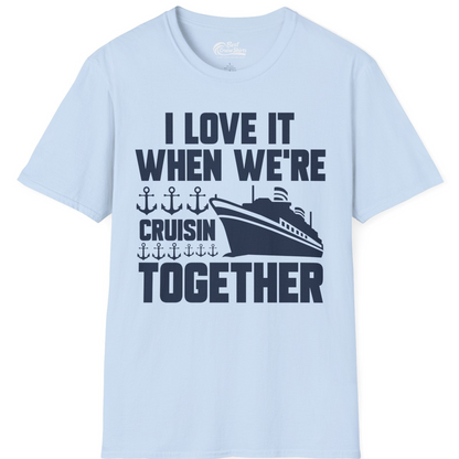 Cruisin Together Nautical Anchors Group Cruise Ship Shirt — T-Shirt T-Shirt – Light Blue – Best Cruise Shirts