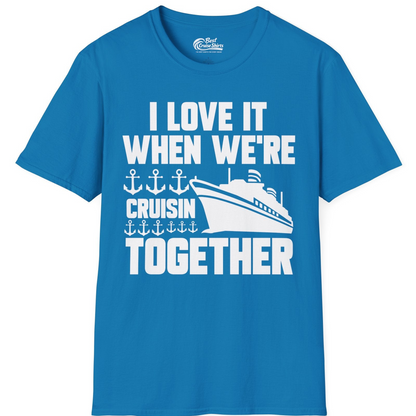 Cruisin Together Nautical Anchors Group Cruise Ship Shirt — T-Shirt T-Shirt – Sapphire – Best Cruise Shirts