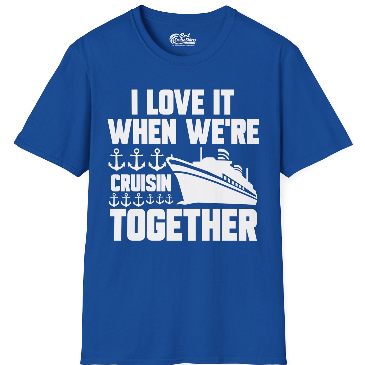 Cruisin Together Nautical Anchors Group Cruise Ship Shirt — T-Shirt T-Shirt – Royal – Best Cruise Shirts