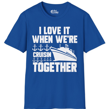 Cruisin Together Nautical Anchors Group Cruise Ship Shirt — T-Shirt T-Shirt – Royal – Best Cruise Shirts