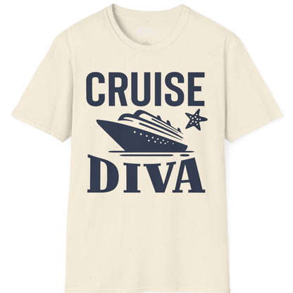 Cruise Diva Shirt T-Shirt – Natural – Best Cruise Shirts
