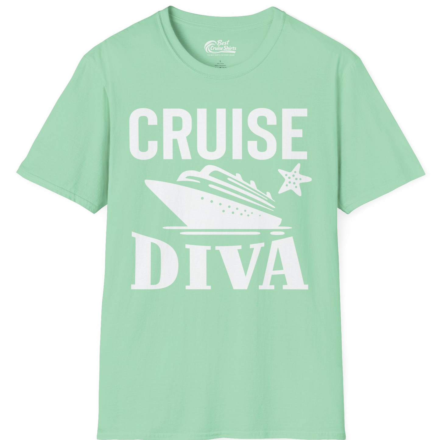 Cruise Diva Shirt T-Shirt – Mint Green – Best Cruise Shirts
