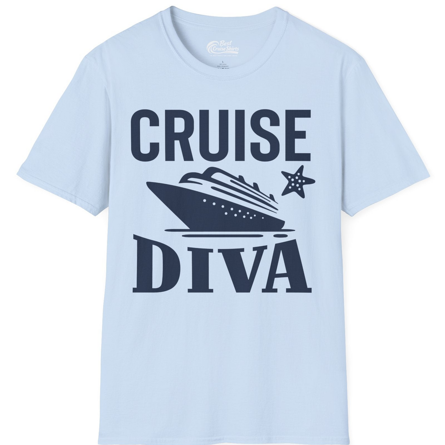 Cruise Diva Shirt T-Shirt – Light Blue – Best Cruise Shirts