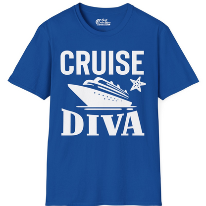 Cruise Diva Shirt T-Shirt – Royal – Best Cruise Shirts