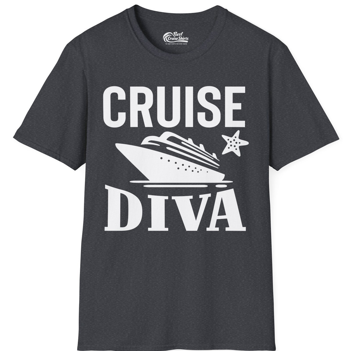 Cruise Diva Shirt T-Shirt – Dark Heather Grey – Best Cruise Shirts
