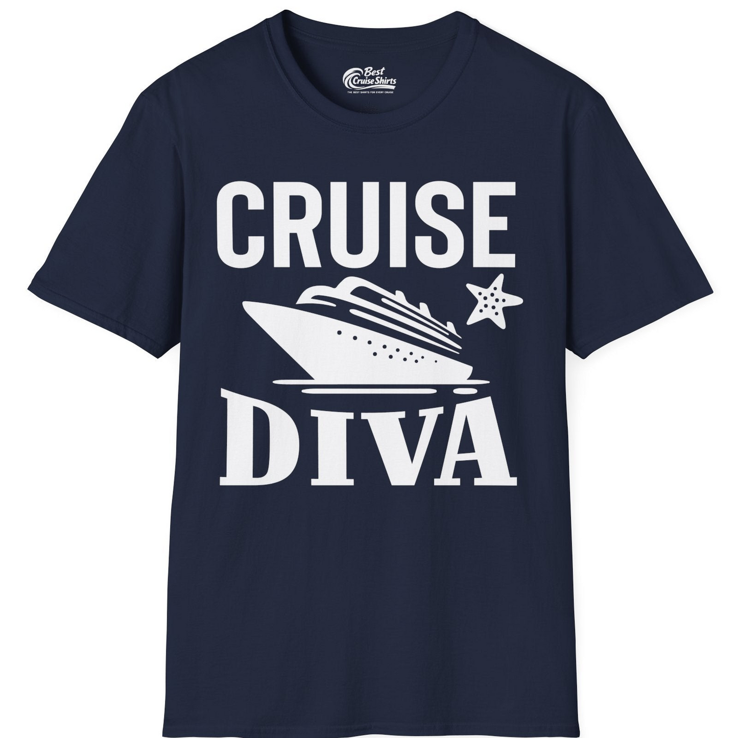 Cruise Diva Shirt T-Shirt – Navy – Best Cruise Shirts