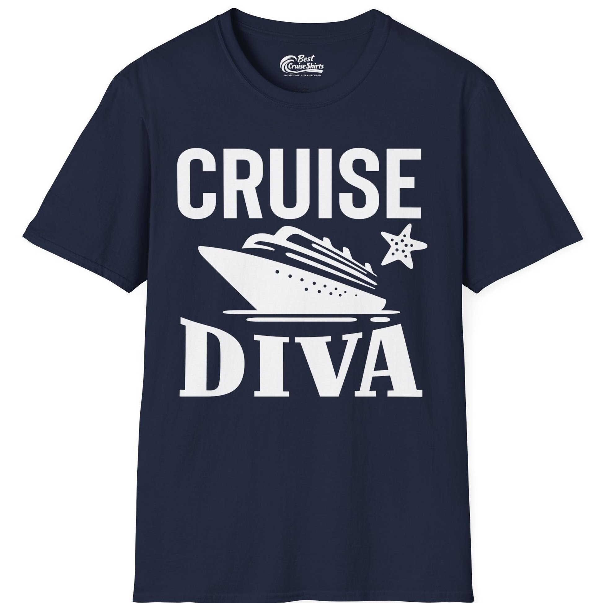 Cruise Diva Shirt T-Shirt – Navy – Best Cruise Shirts