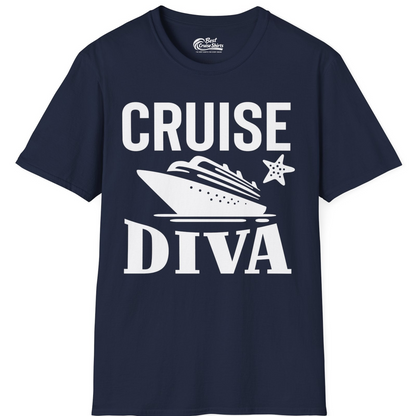 Cruise Diva Shirt T-Shirt – Navy – Best Cruise Shirts