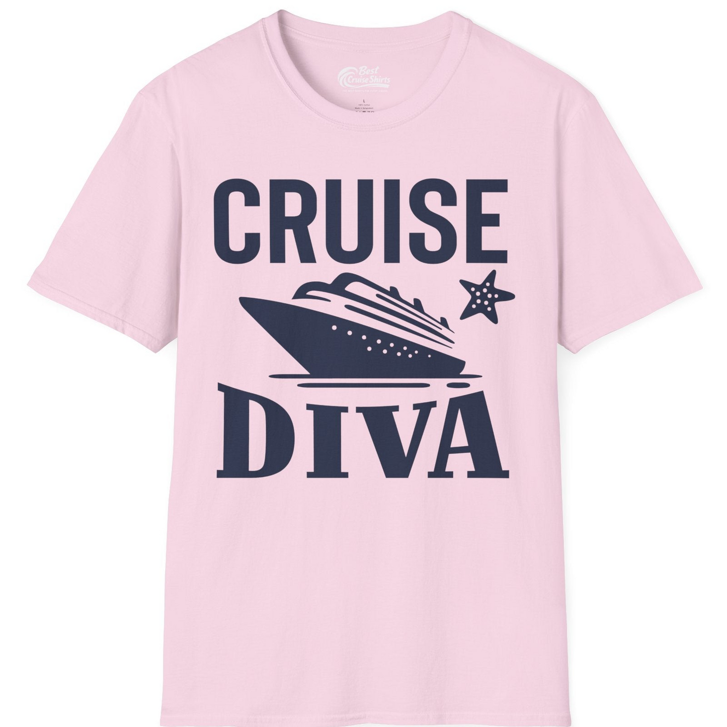 Cruise Diva Shirt T-Shirt – Light Pink – Best Cruise Shirts