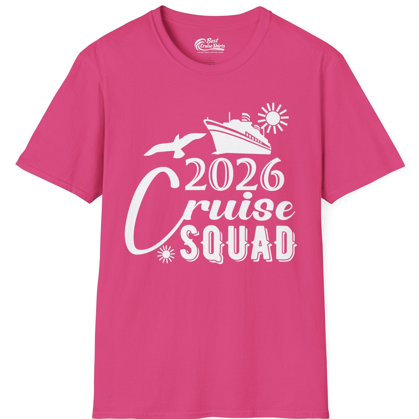 2026 Cruise Squad Shirt Nautical Group Matching Family Vacation Tee — T-Shirt T-Shirt – Heliconia – Best Cruise Shirts