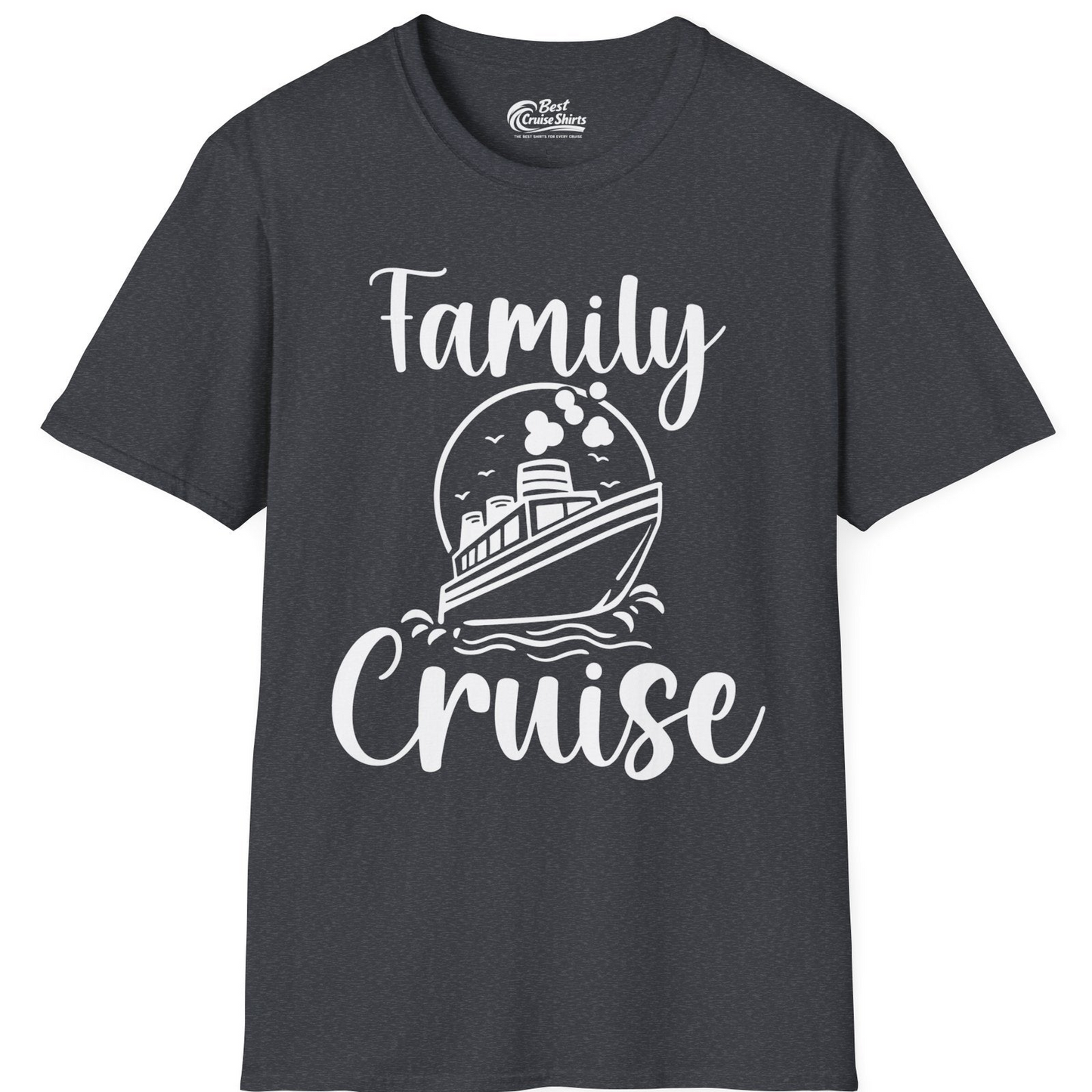 Family Cruise Shirt T-Shirt – Dark Heather Grey – Best Cruise Shirts
