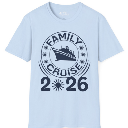 Family Cruise 2026 Shirt T-Shirt – Light Blue – Best Cruise Shirts