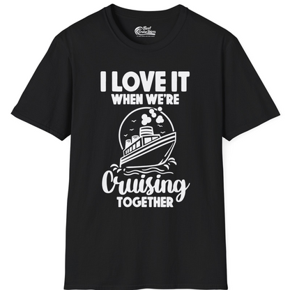 Cruising Together Bold Monochrome Cruise Ship Shirt for Groups — T-Shirt T-Shirt – Black – Best Cruise Shirts