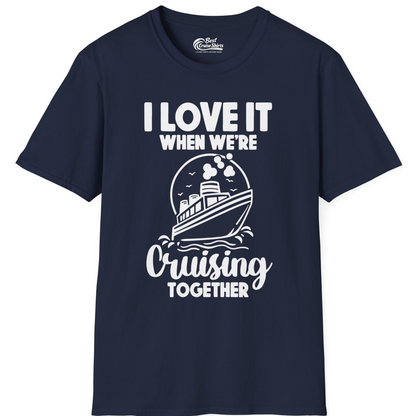 Cruising Together Bold Monochrome Cruise Ship Shirt for Groups — T-Shirt T-Shirt – Navy – Best Cruise Shirts