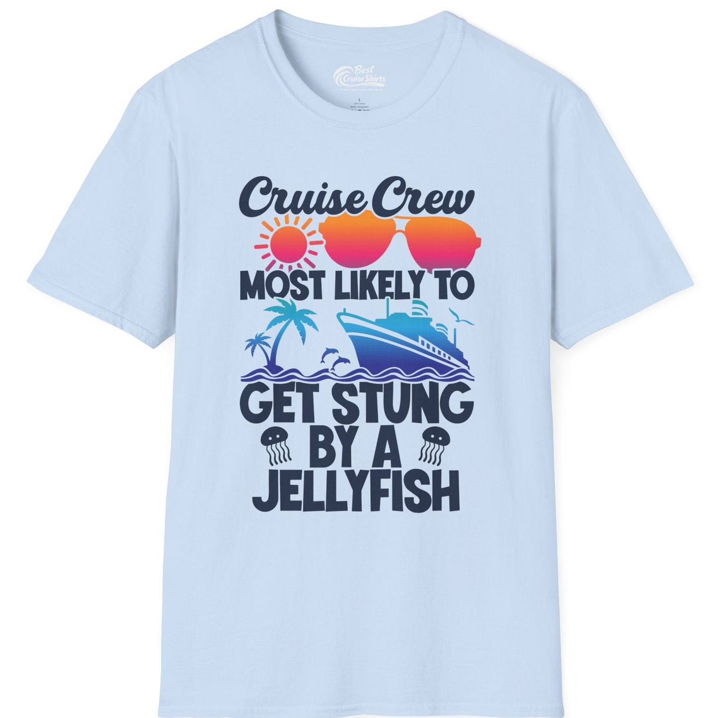 Cruise Crew Shirt T-Shirt – Light Blue – Best Cruise Shirts