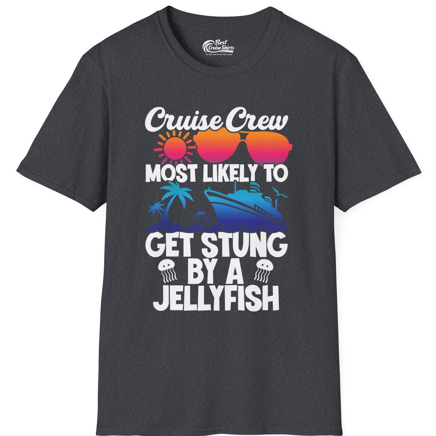 Cruise Crew Shirt T-Shirt – Dark Heather Grey – Best Cruise Shirts
