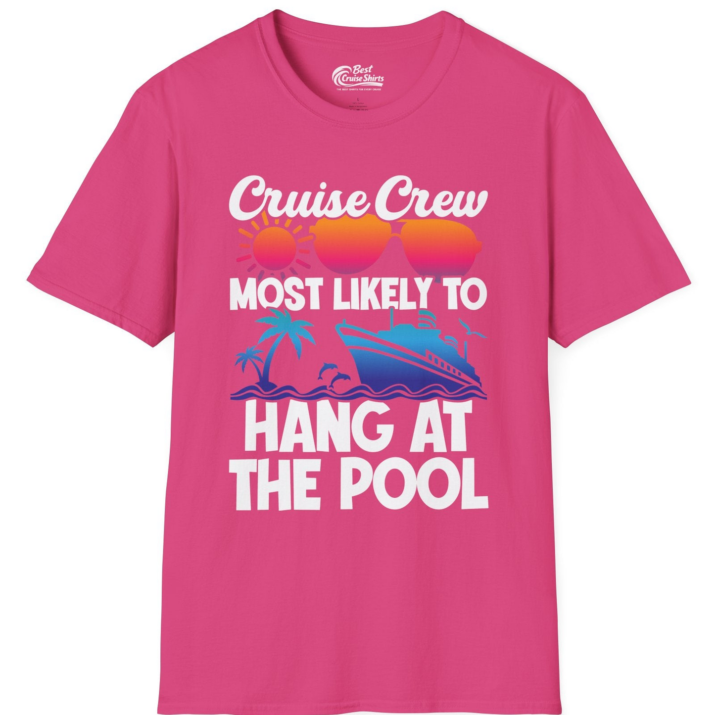 Cruise Crew Most Likely To Hang At The Pool Tropical Shirt — T-Shirt T-Shirt – Heliconia – Best Cruise Shirts