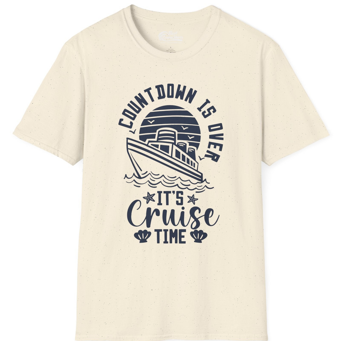 Countdown Is Over T-Shirt – Natural – Best Cruise Shirts