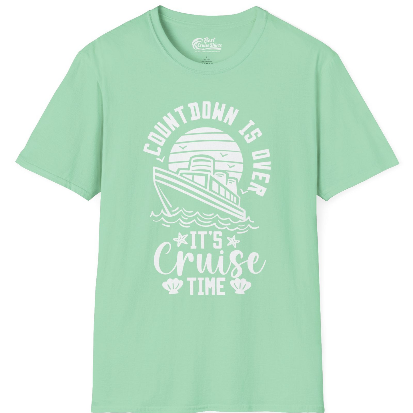 Countdown Is Over T-Shirt – Mint Green – Best Cruise Shirts