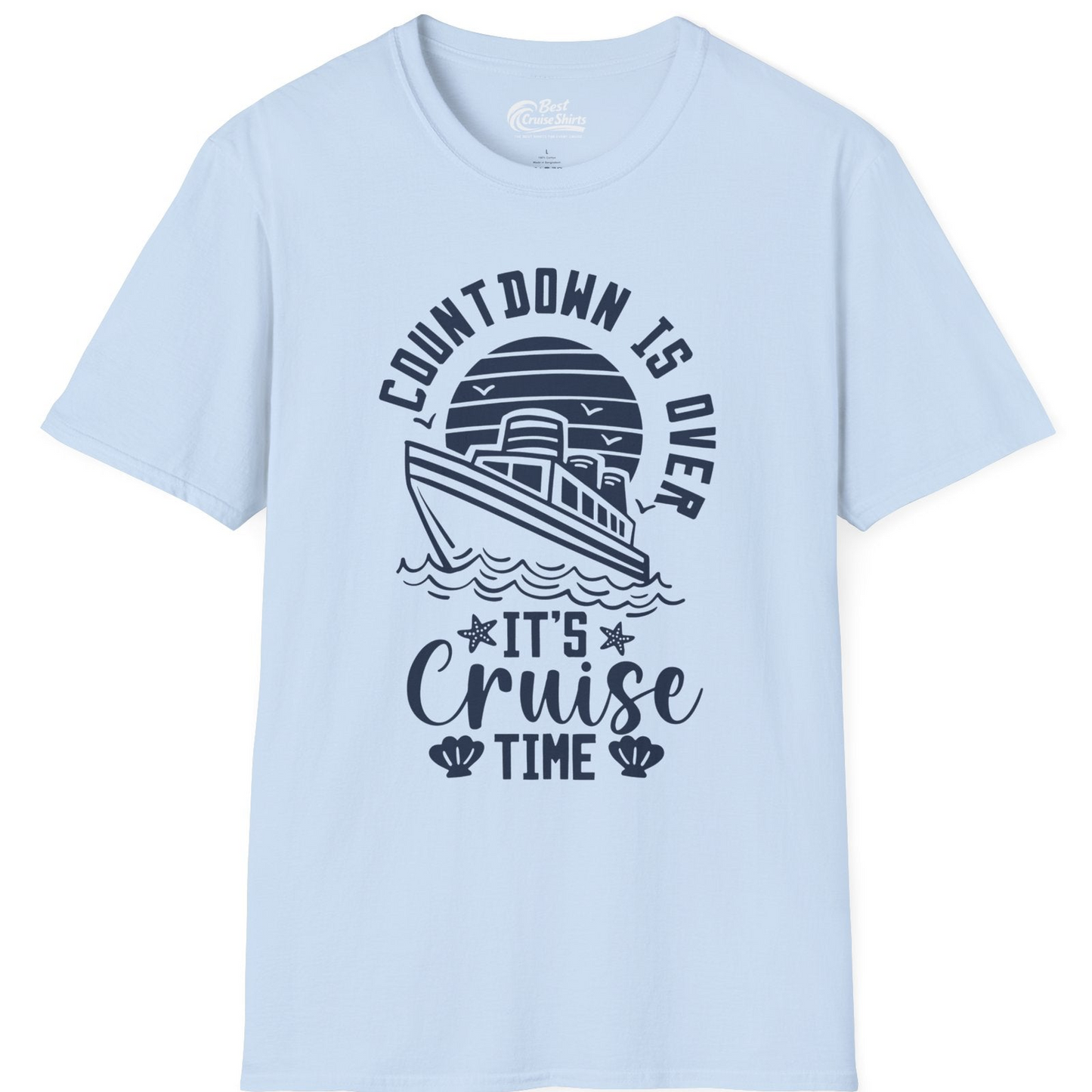 Countdown Is Over T-Shirt – Light Blue – Best Cruise Shirts