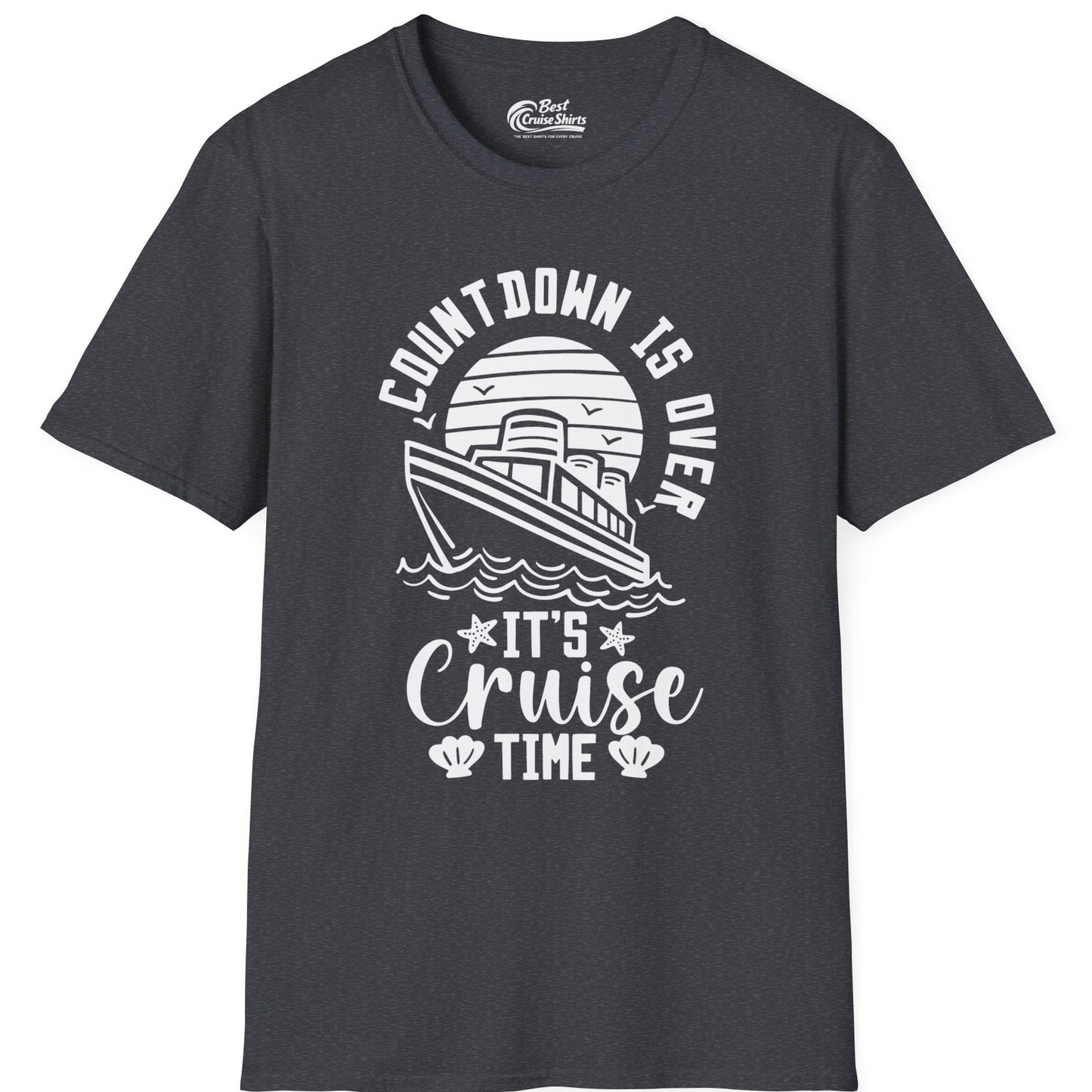 Countdown Is Over T-Shirt – Dark Heather Grey – Best Cruise Shirts