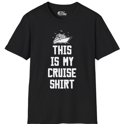 This Is My Cruise Shirt Bold Cruise Ship Graphic Tee — T-Shirt T-Shirt – Black – Best Cruise Shirts